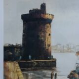tableau du port de La Rochelle signé Wragner.
