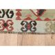 1970s Turkish Oushak Handmade Wool Cotton Red Runner Rug 131x354