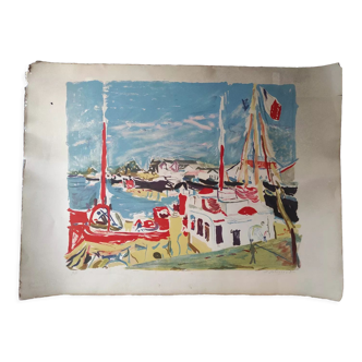 Lithograph signed Émile Sabouraud