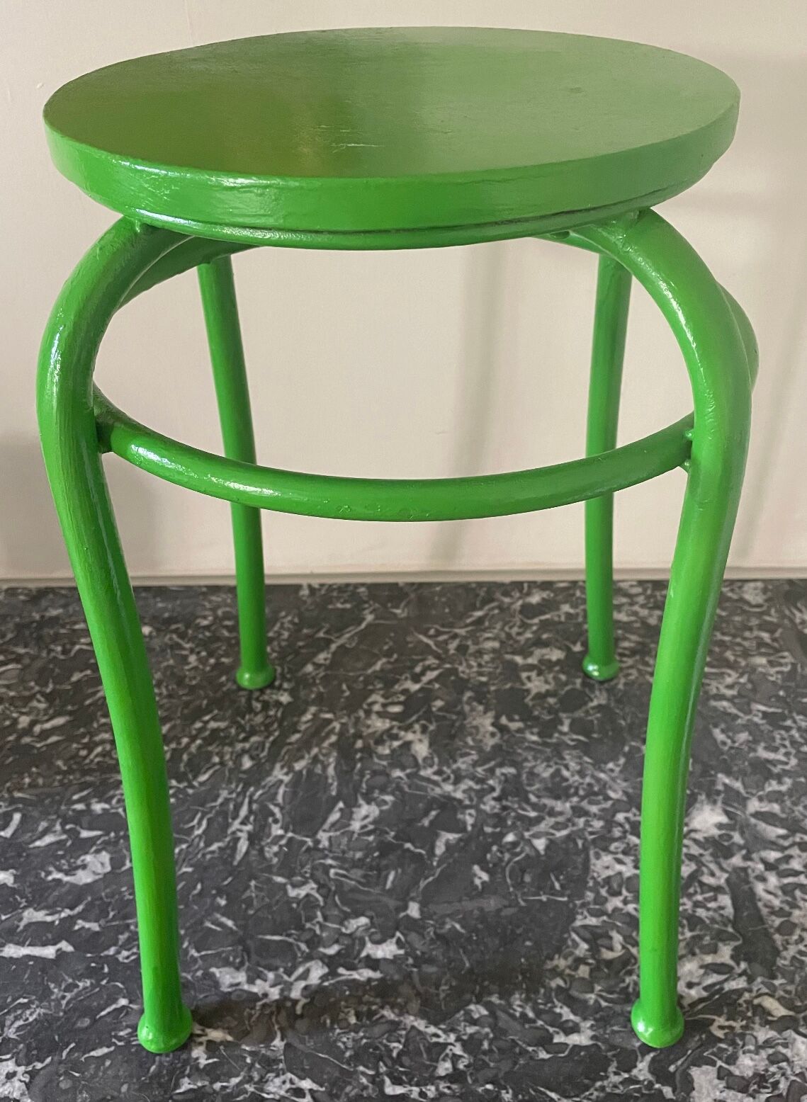 Metal and wood stool