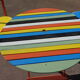 Salon de jardin multicolore