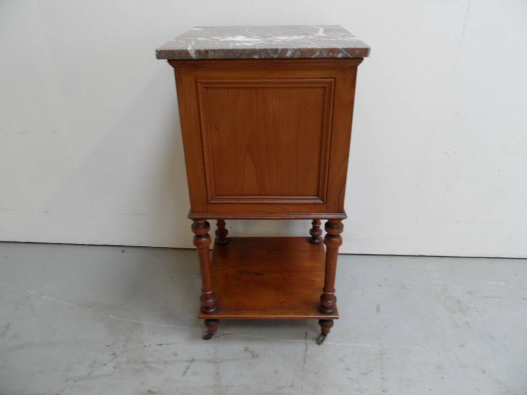 Antique nightstand with marble top