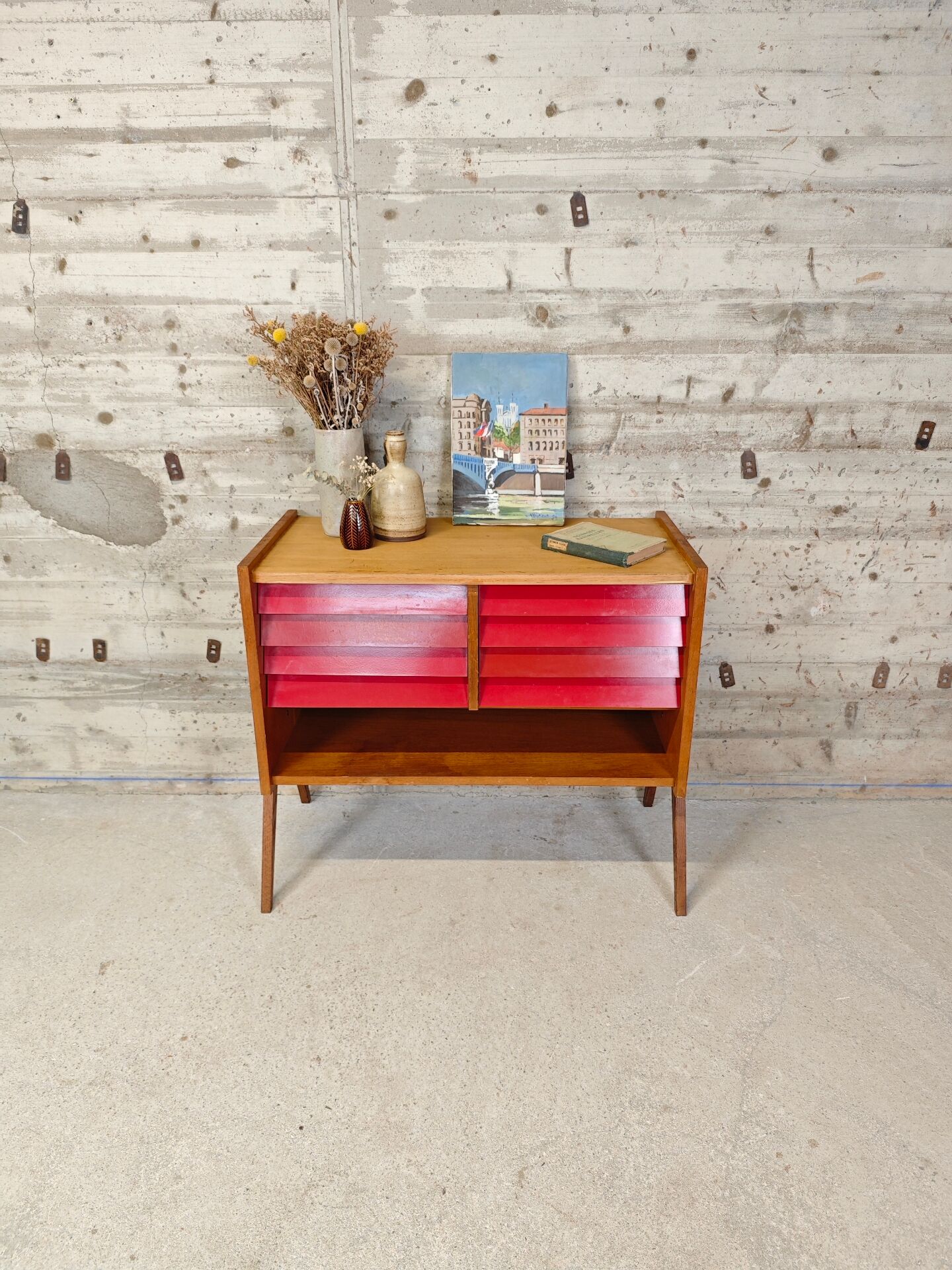 Buffet range vinyle vintage