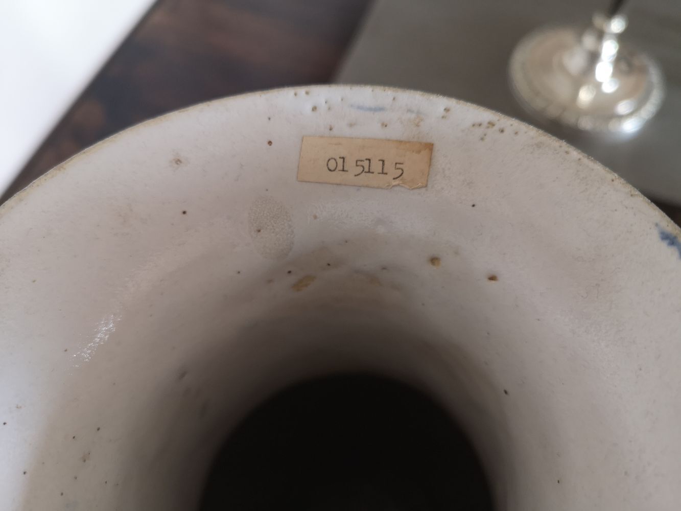 Glazed ceramic baluster vase - Late 19th century