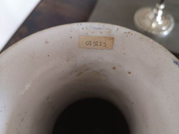 Vase balustre en céramique émaillée fin 19ème siècle