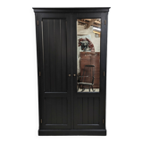 Wardrobe, old wardrobe painted black