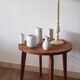 Table d'appoint ronde en bois vintage