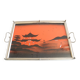 Art Deco style Asian plateau antique pagoda tray Japonais decor