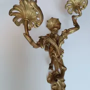 Paire d'appliques style Régence en bronze doré