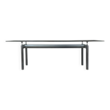 LC6 glass and metal dining table by Le Corbusier et al. for Cassina 1990s