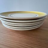 6 dessert plates - creation Primefleur Gien - model Caroline