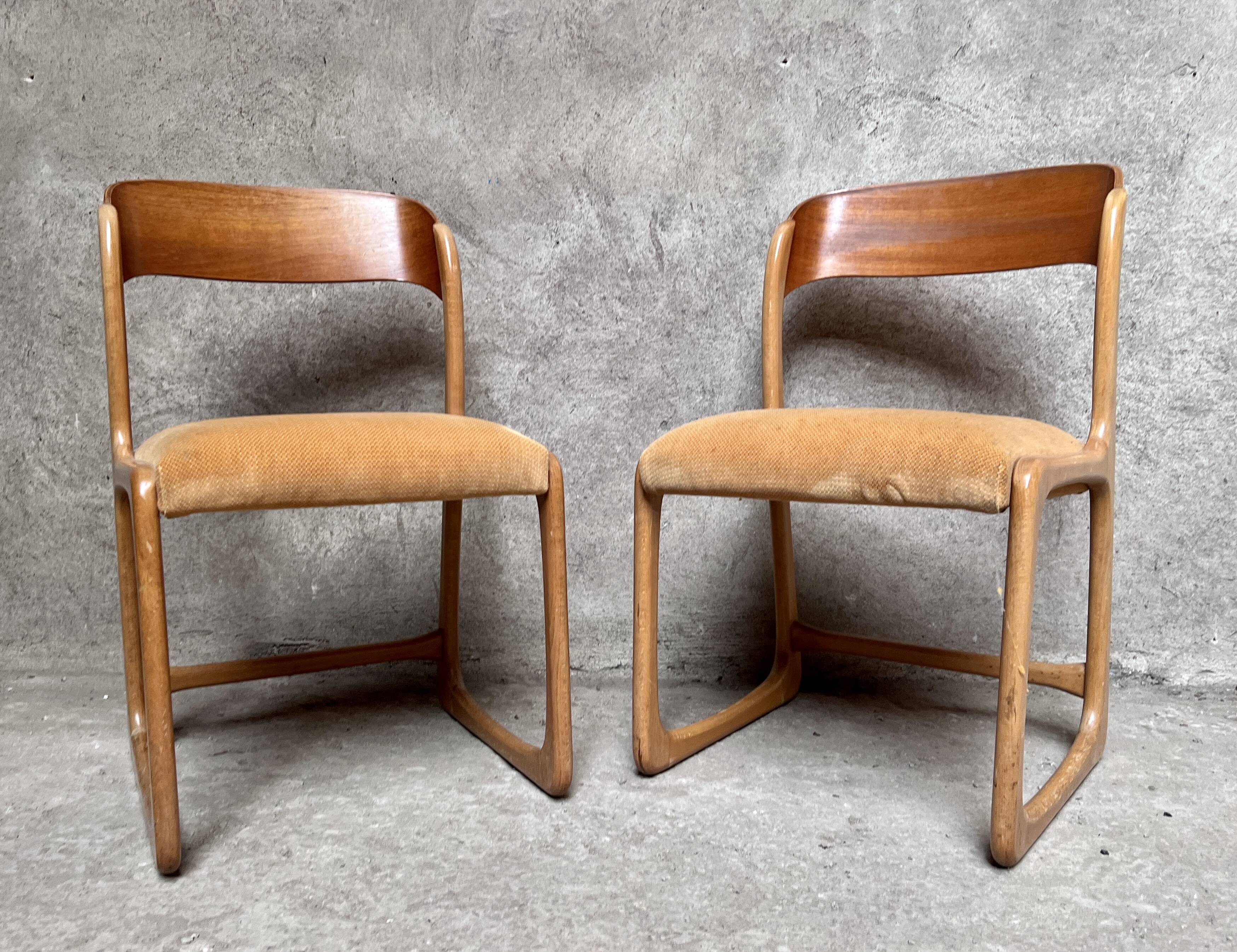 Pair of Baumann Traineau chairs