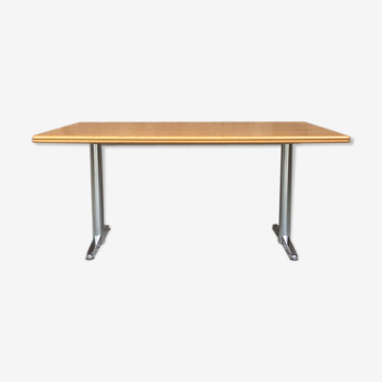 Table of meal, Office L.Sedus, plateau oak, chrome foot