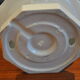 Vintage opaline and porcelain ceiling lamp