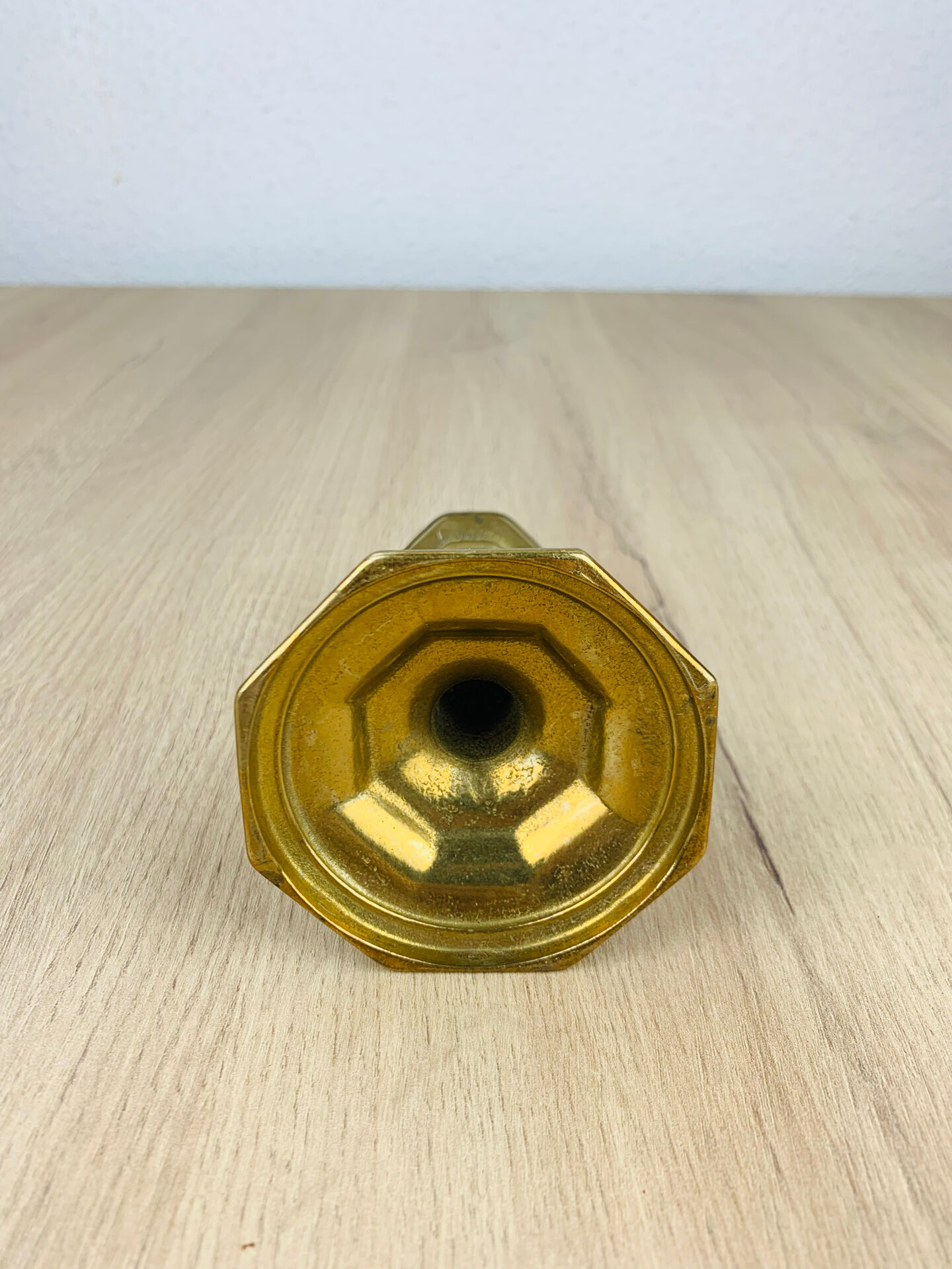 Vintage gold-plated brass candlestick