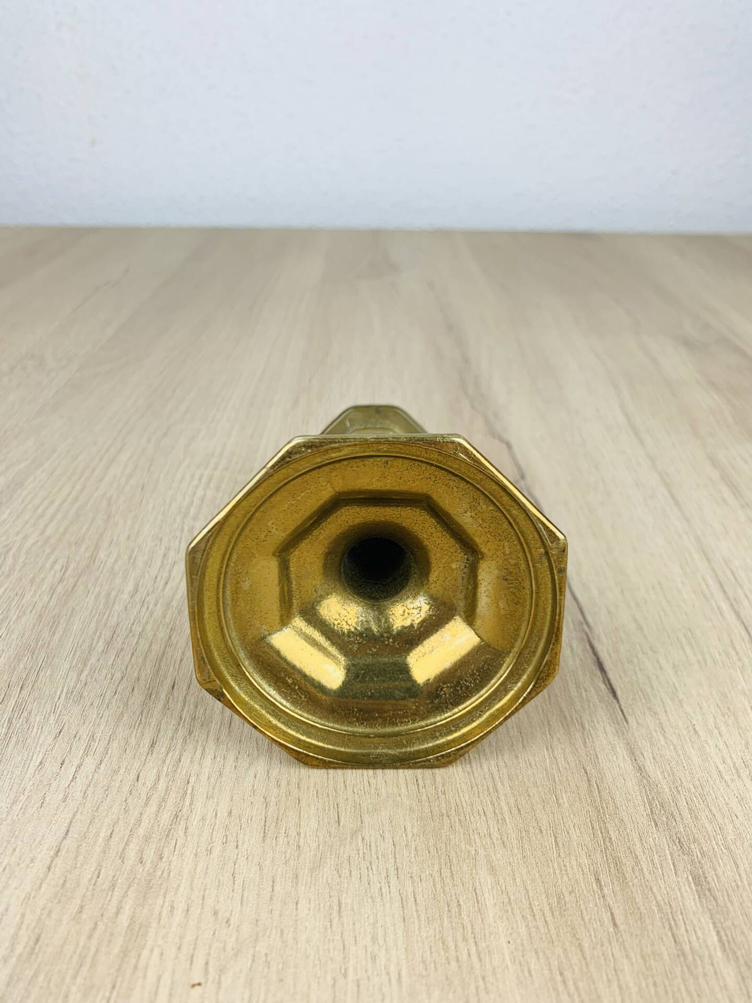Vintage gold-plated brass candlestick
