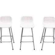 Rohe Noordwolde set of 3 Rattan Bar Stools 1960s Holland