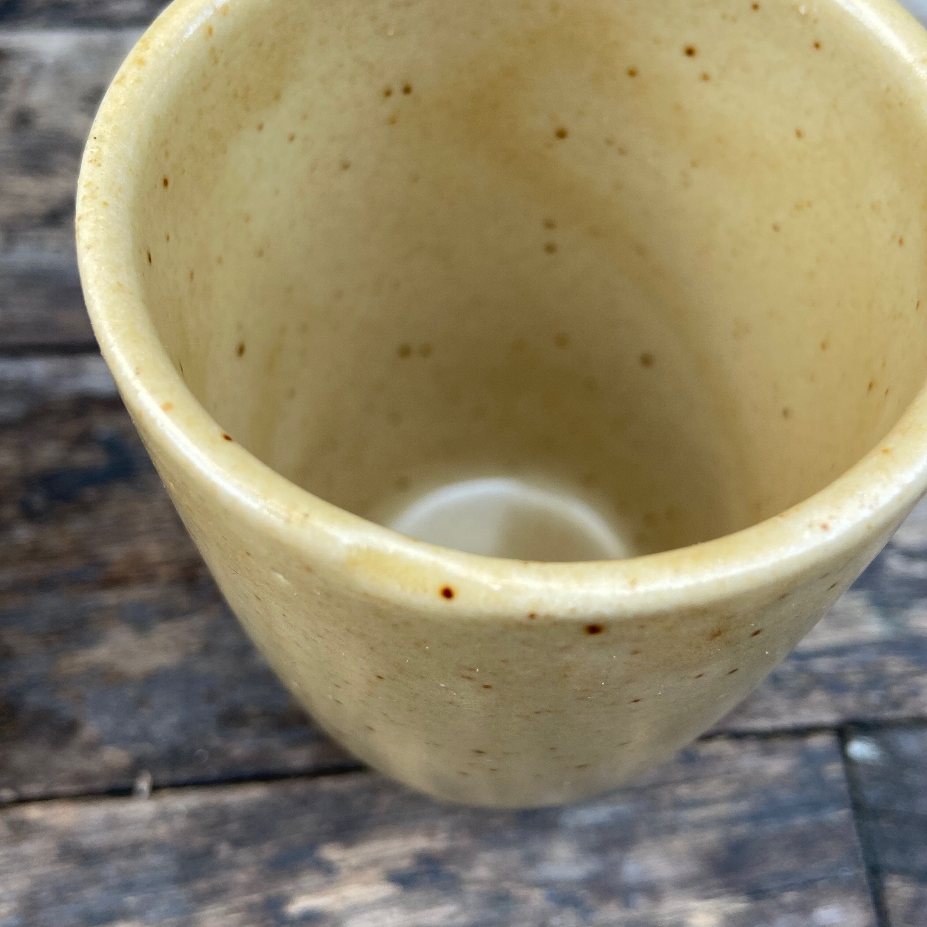 Set of 6 sandstone cups from Digoin-70s