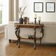 Masterpiece Floral Demilune Console Table with Horse Head Legs by Powell