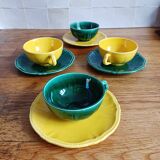Set of 8 Longchamp multi-colored coffee cups