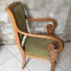 Fauteuil anglais velours vert