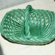 Vintage 1960s woven earthenware basket-shaped bowl