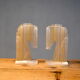 Pair of greenhouse books horses in onyx