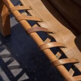 Leather safari chair