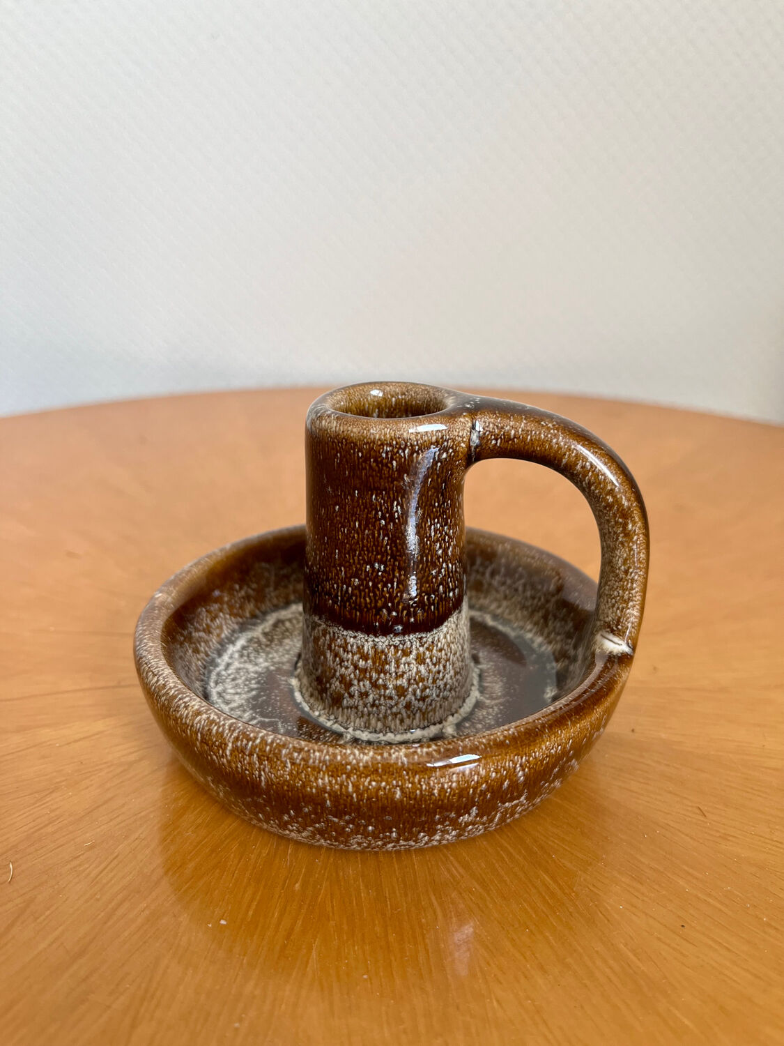 Vintage ceramic stoneware candle holder 1950