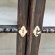 Vitrine antique, armoire suspendue, bois de pin, noir mat