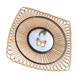 Wicker and butterfly fruit basket