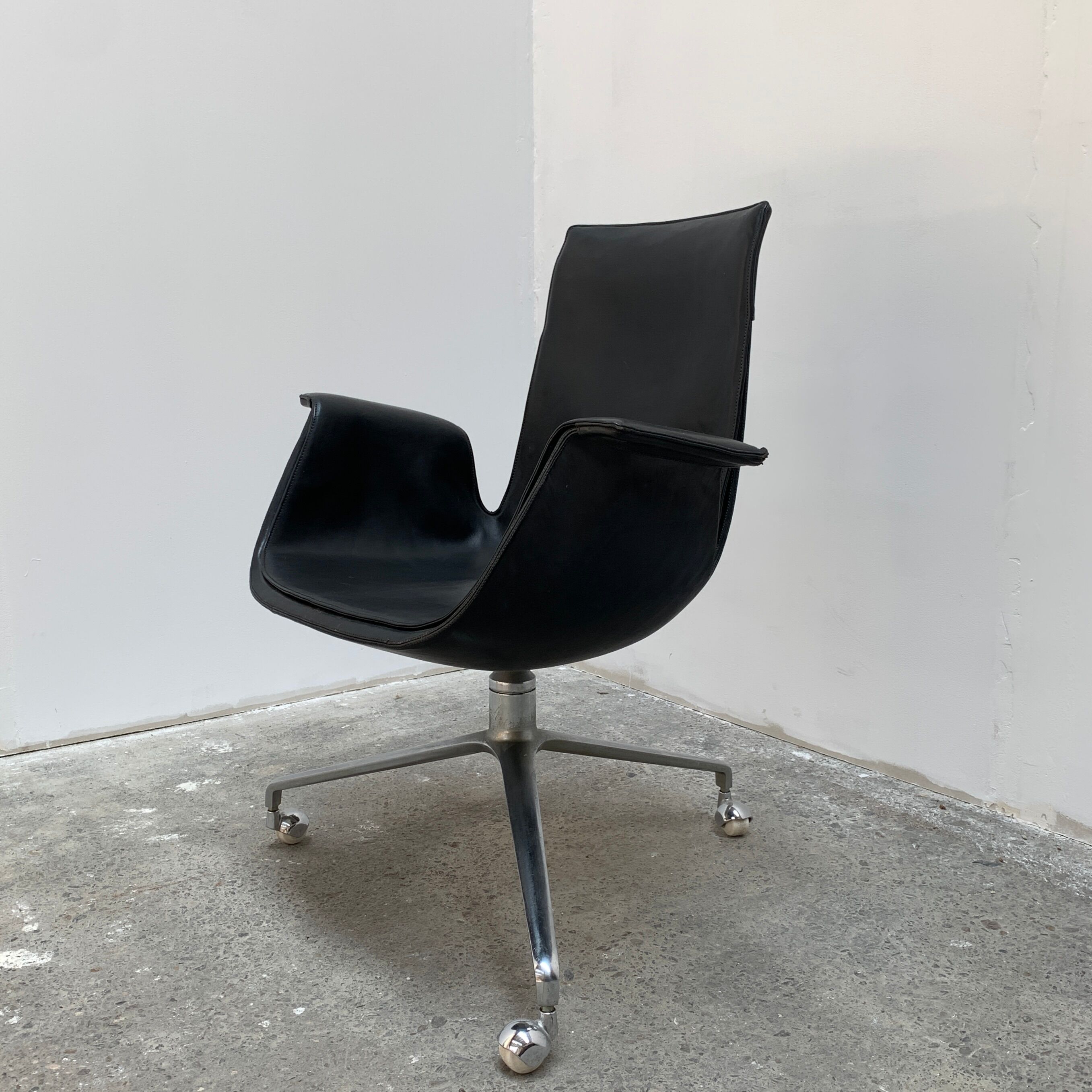Bird office chair by Kastholm Jorgen, Alfred Kill edition, circa 1960
