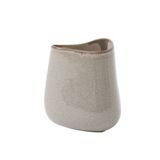 Wavy gray ceramic vase