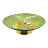 1960s enameled platter copper bowl, Germany