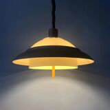 Brown and beige mid-century Dijkstra space age pendant lamp