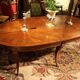 Italian Empire Style Oval Cherrywood and Ebony Dining Room Table, 19th Century