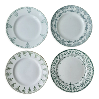 4 old flat plates 23 cm