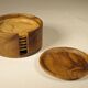 6 olive wood coasters
