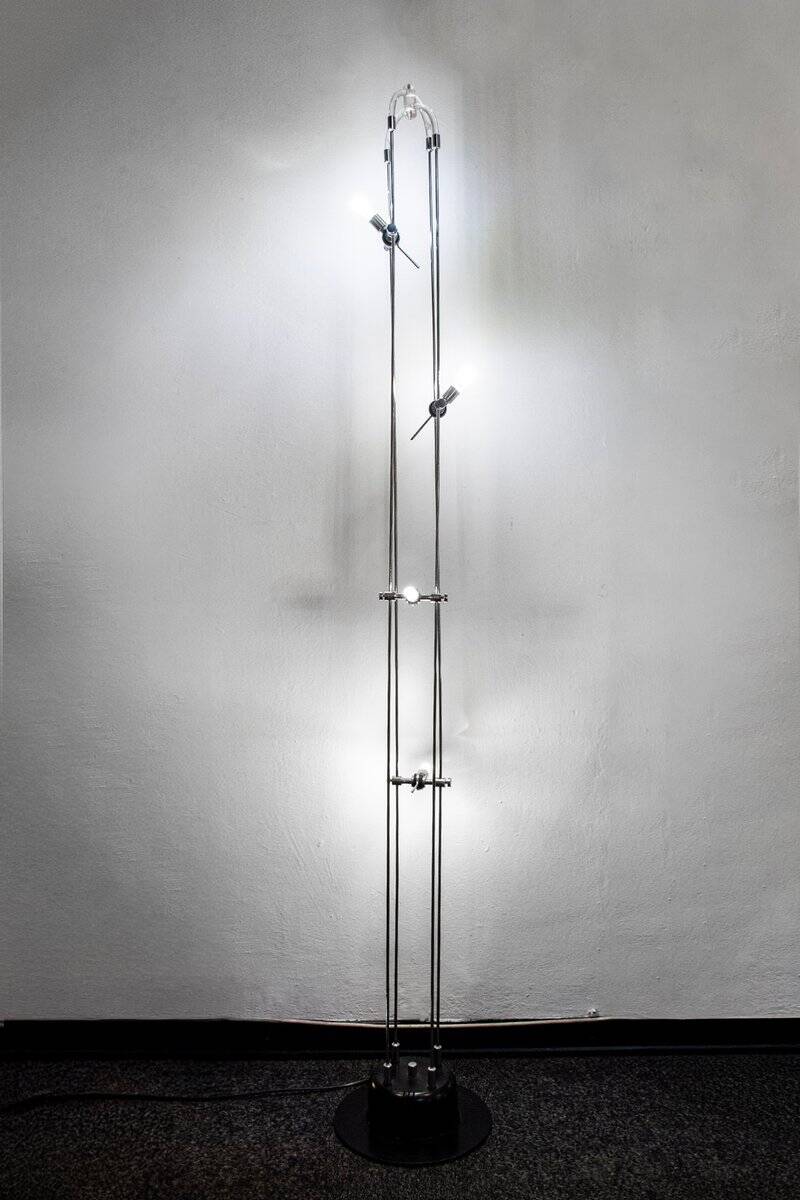 Vintage acrylic glass floor lamp, Italy, 1980s