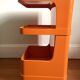 Flair orange furniture on casters for prisunic 1970