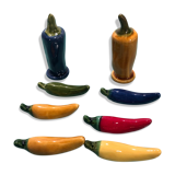 Knife holder and salt and pepper shaker