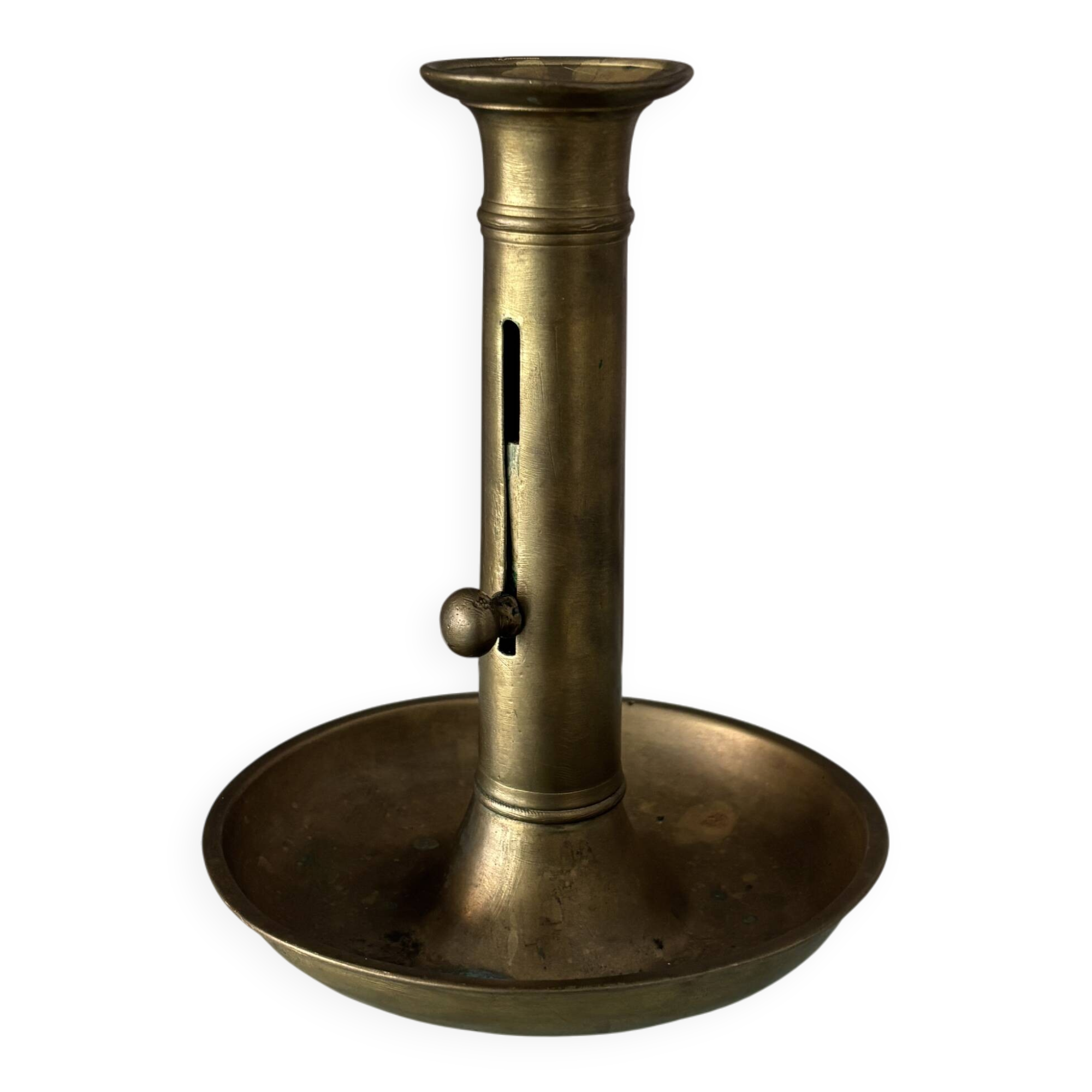 Vintage Adjustable Brass Chamber Candlestick