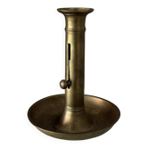 Vintage Adjustable Brass Chamber Candlestick