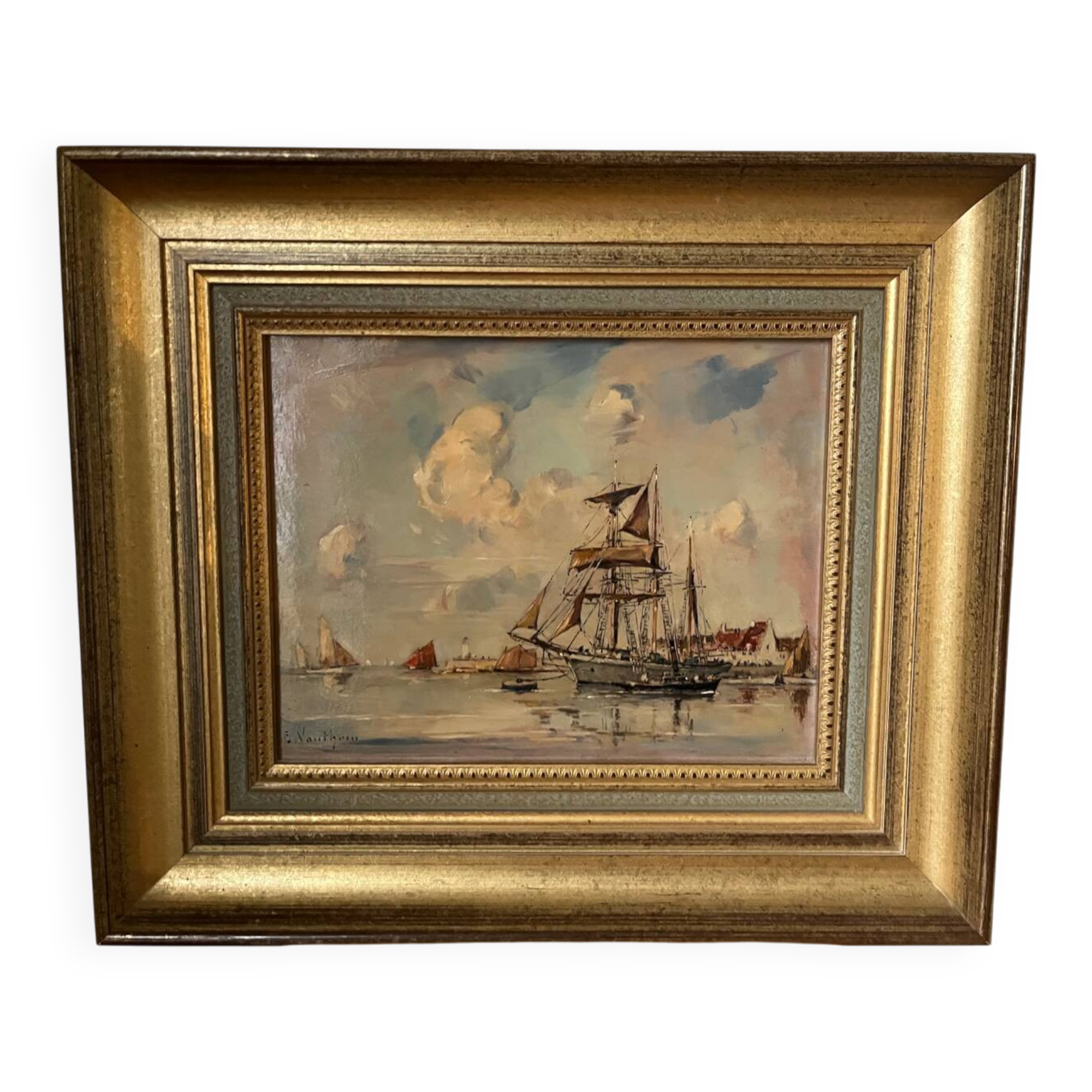 Oil painting by Ernest Vauthrin