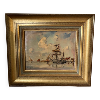 Oil painting by Ernest Vauthrin