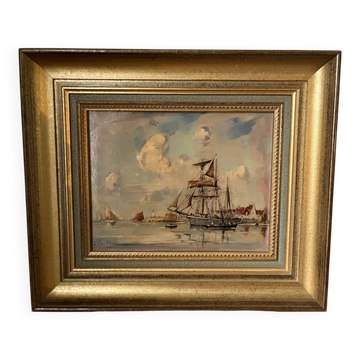 Oil painting by Ernest Vauthrin