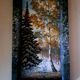 Acrylic painting on marbled paper. Russia. Year 1960.