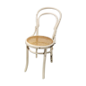 Chaise bistrot en bois courbé et assise cannée