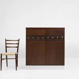 Brutalist geometrical seventies bar cabinet or high-board, Belgium