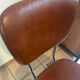 Set of 2 brown faux leather chairs – 1970s – vintage